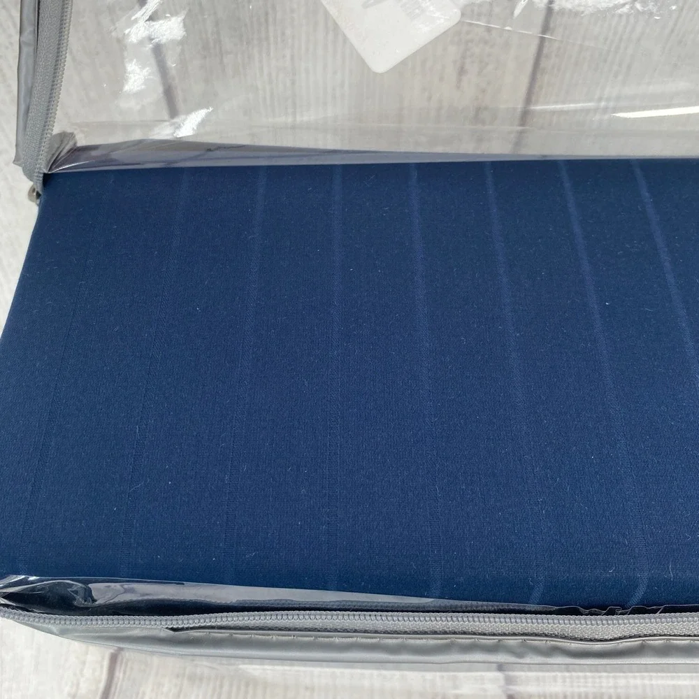 Liz Claiborne Sheet Set Split King Indigo Blue 600TC Cotton Wrinkle Free 5pc